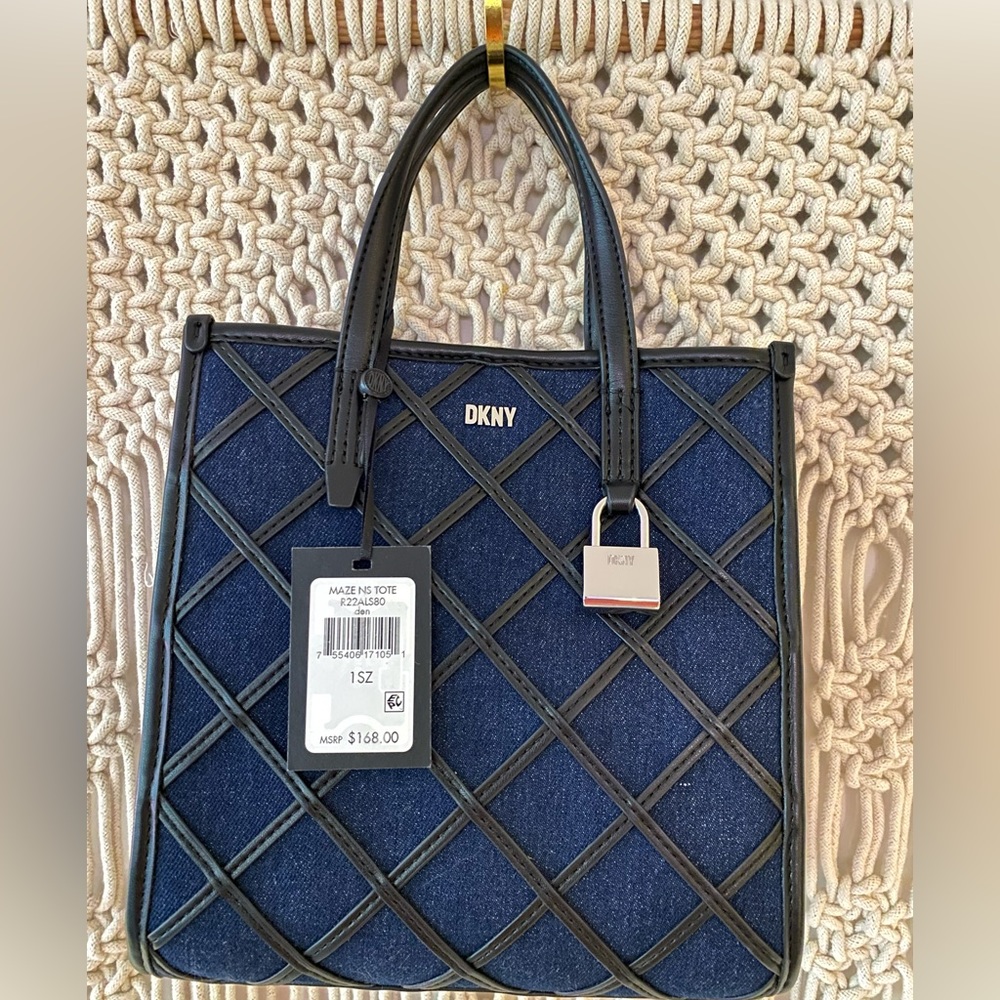 DKNY Maze denim mini Tote crossbody Handbag new with tags.

(